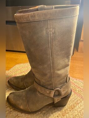 Durango Philly Harness Tall Leather Motorcycle Boots Dark Grey 6M